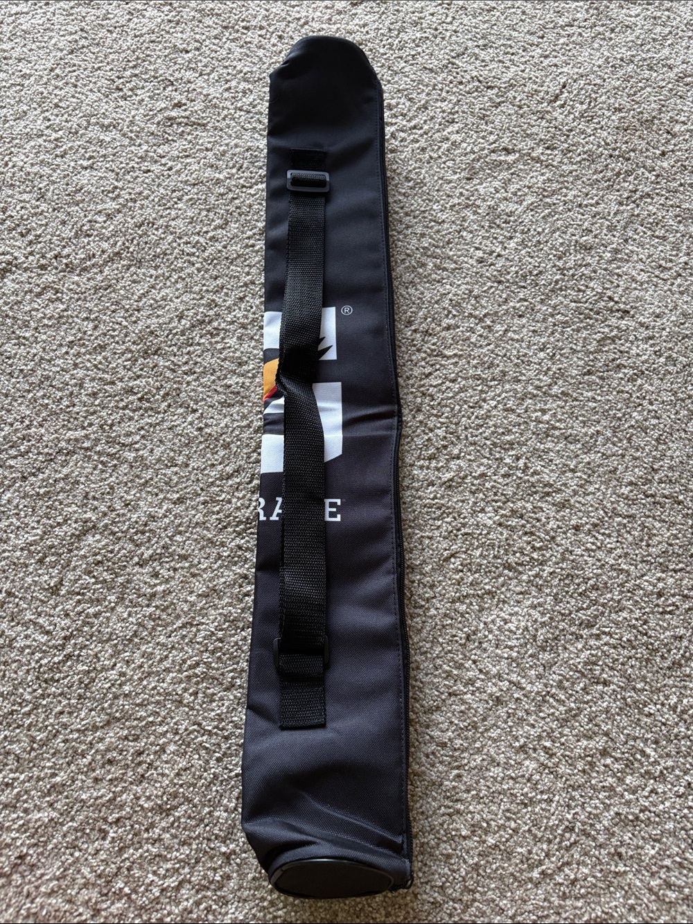 Black Men's Adjustable Strap Travel Sleeve with Logo Accent